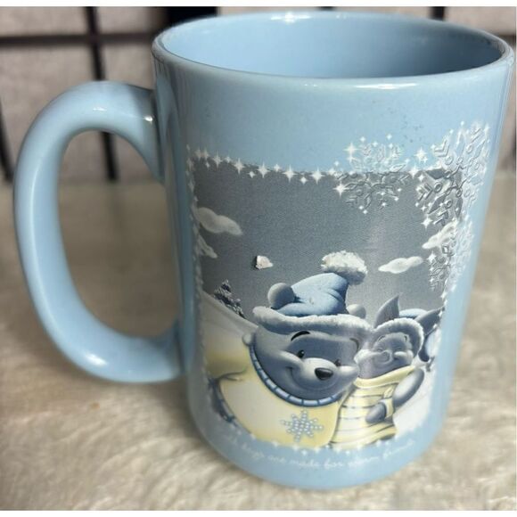 Disney Winnie The Pooh Piglet Winter Snowflakes Friends Coffee Mug - Picture 1 of 6